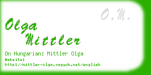 olga mittler business card